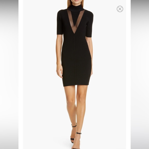 Cushnie - Sheer Panel Body-Con Dress - Picture 3 of 9